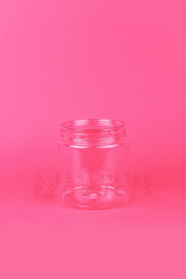 Clear Plastic Jar 250 g with Inner Lid