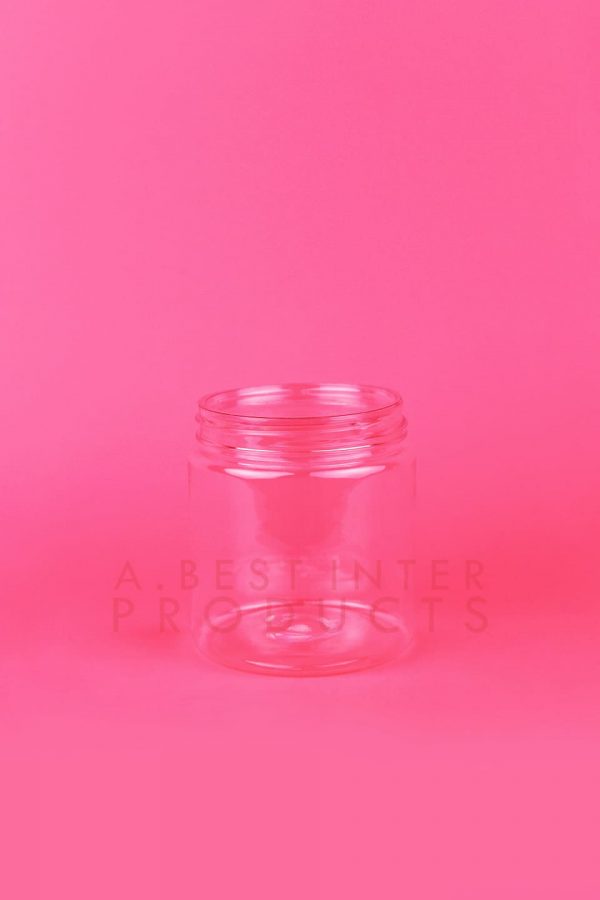 Clear Plastic Jar 250 g with Inner Lid