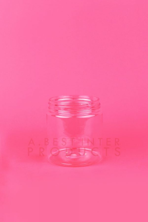Empty Transparent Plastic Jar 250 g