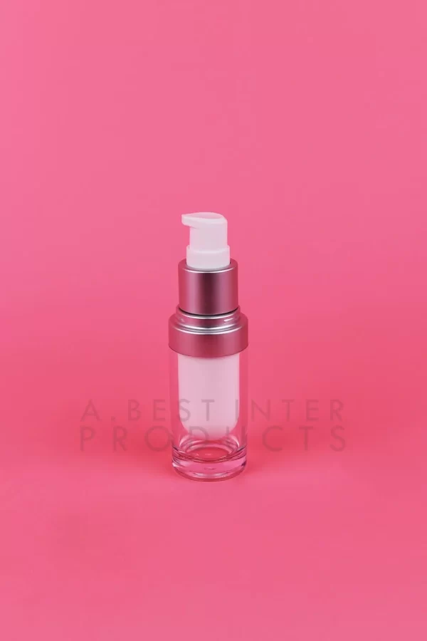 Cosmetic Bottle 15 ml with White Serum Pump