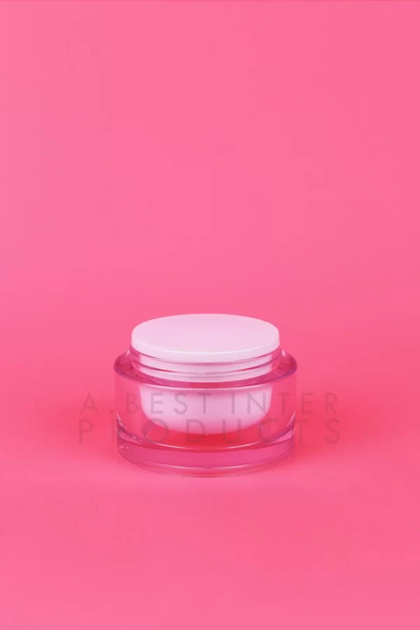 White Cream Jar 50 g with Plastic Cap