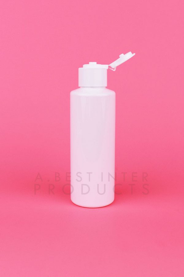 White Round Cosmetic Bottle 120 ml