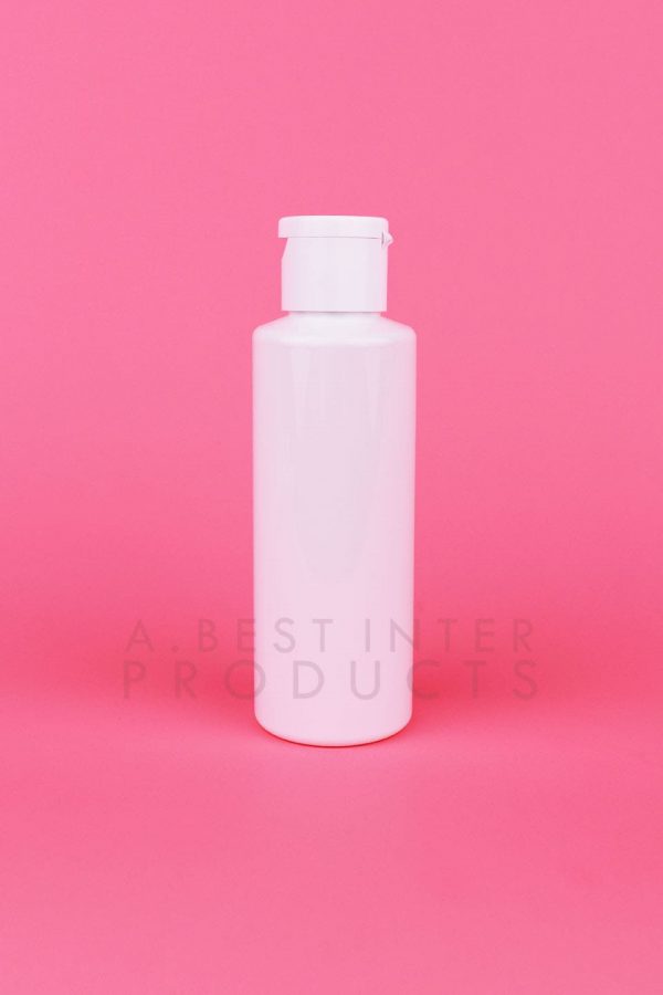 White Round Cosmetic Bottle 120 ml