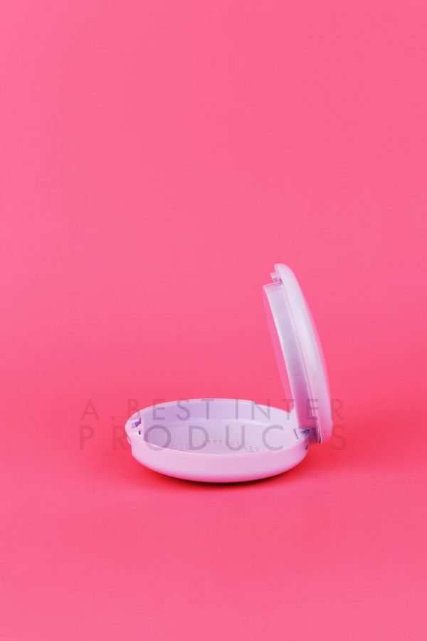 Empty Round White Compact Powder
