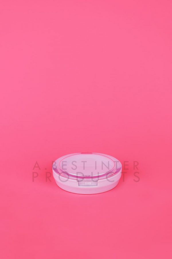 Empty White Makeup Container Clear Cap