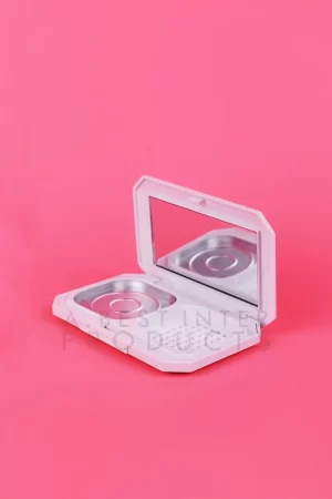 White Plastic Rectangle Cosmetic Container