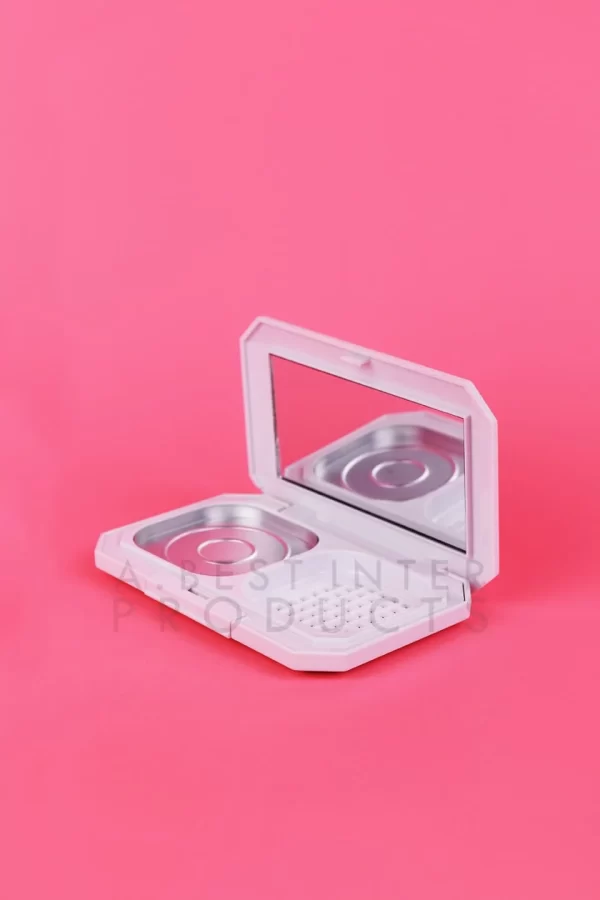 White Plastic Rectangle Cosmetic Container