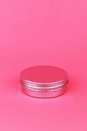 Cosmetic Aluminum Jar 100 g with Aluminum Thread Rolling