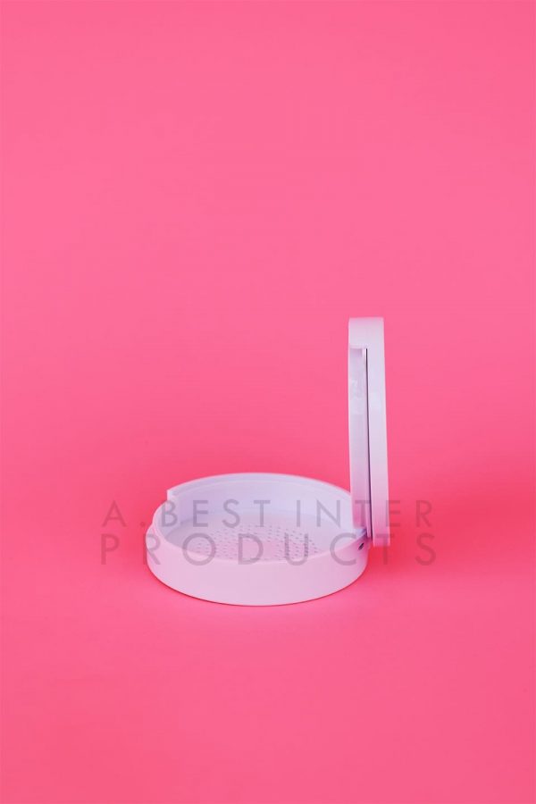 Empty Round White Compact Powder