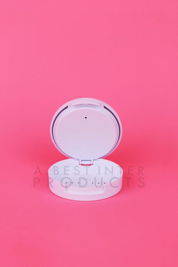 Empty Round White Compact Powder