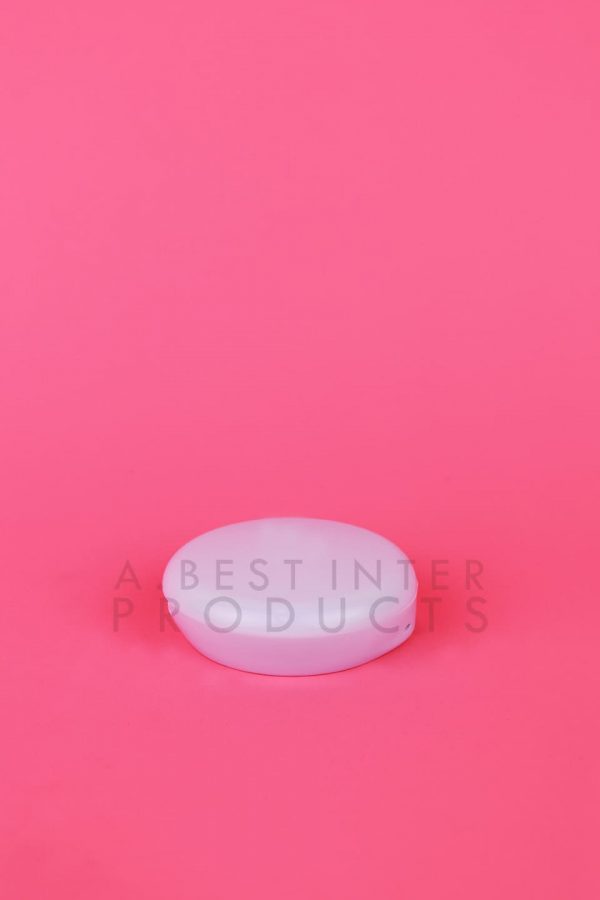 Round White Compact Container