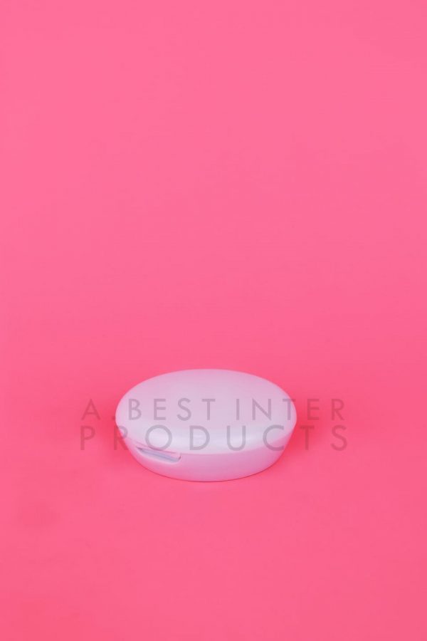 Round White Compact Container