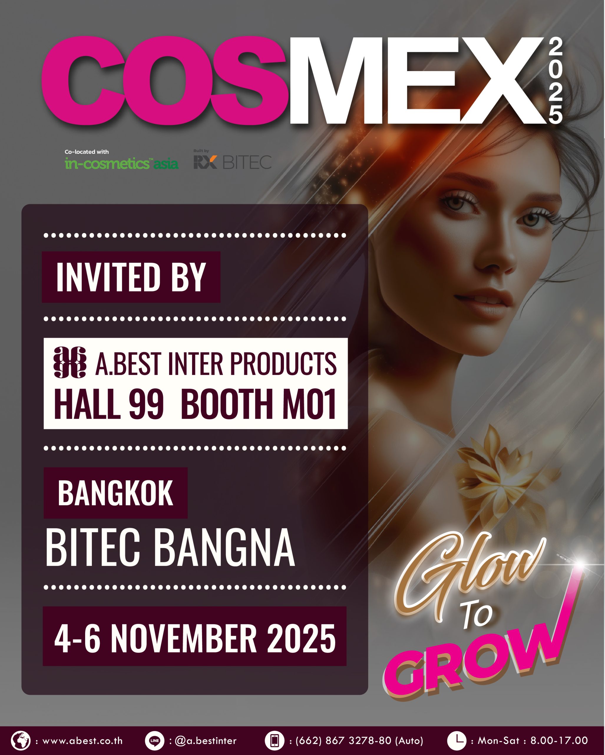 เอ.เบสท์ ออกบูธที่งาน Cosmex 2025